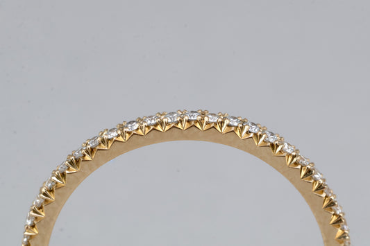 Petite French Set Band in Yellow Gold
