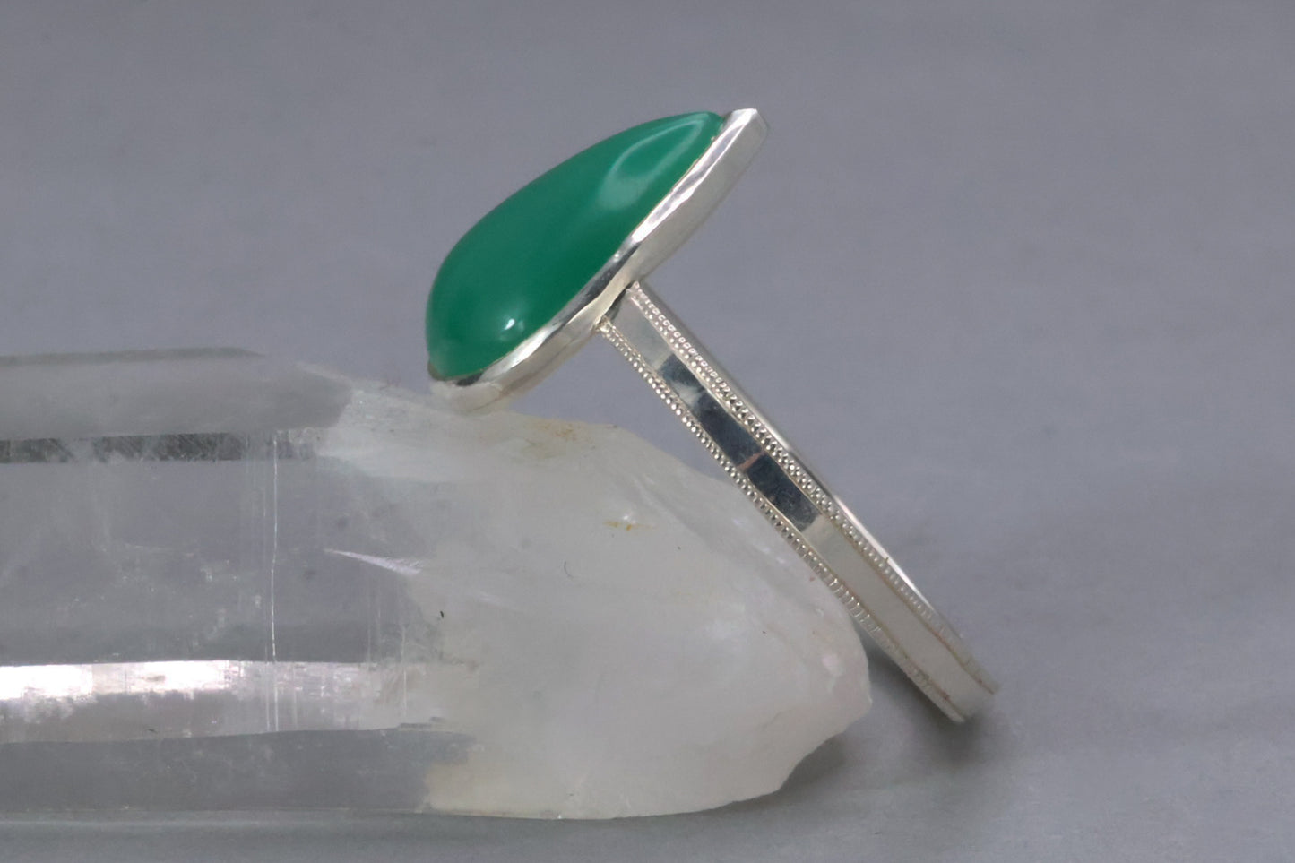 Chrysoprase Bezel Ring