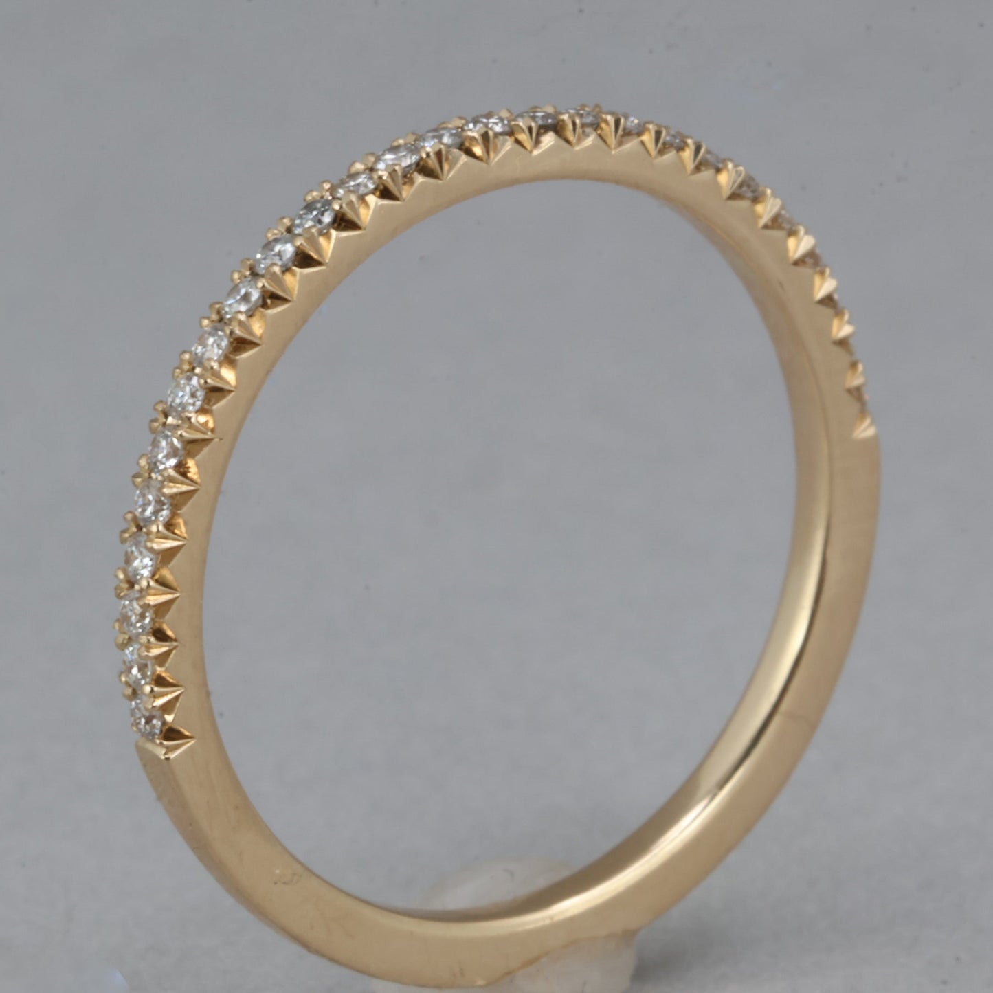 Petite French Set Band in Yellow Gold