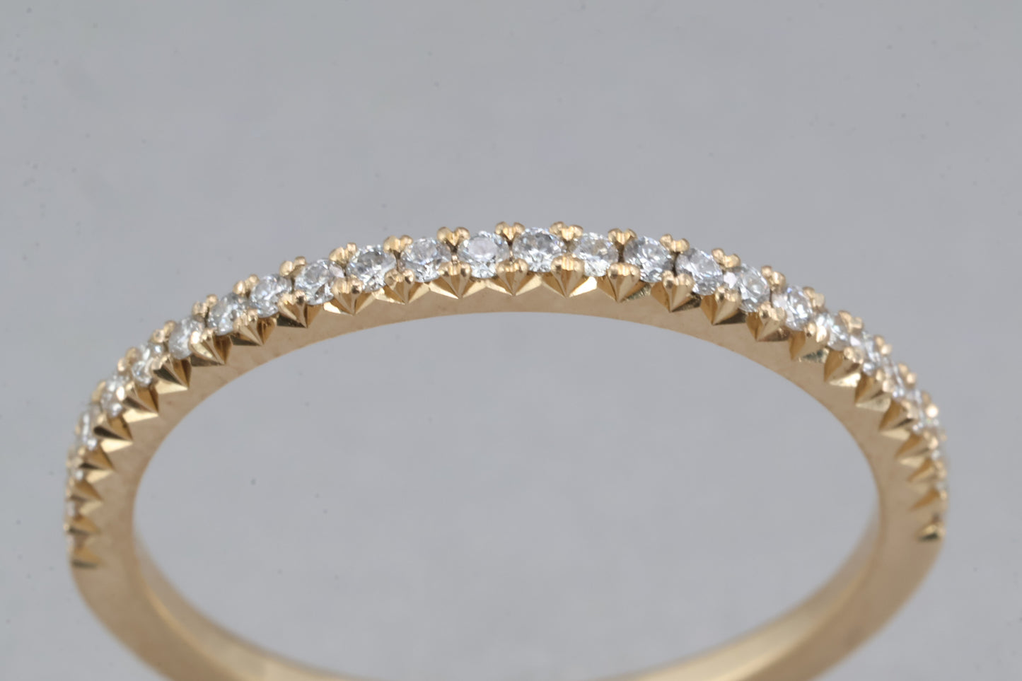 Petite French Set Band in Yellow Gold