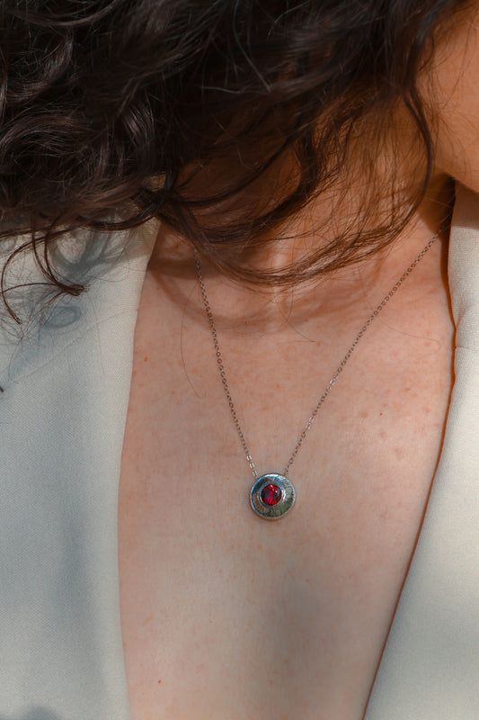 Cypress in White Gold, Pink Tourmaline