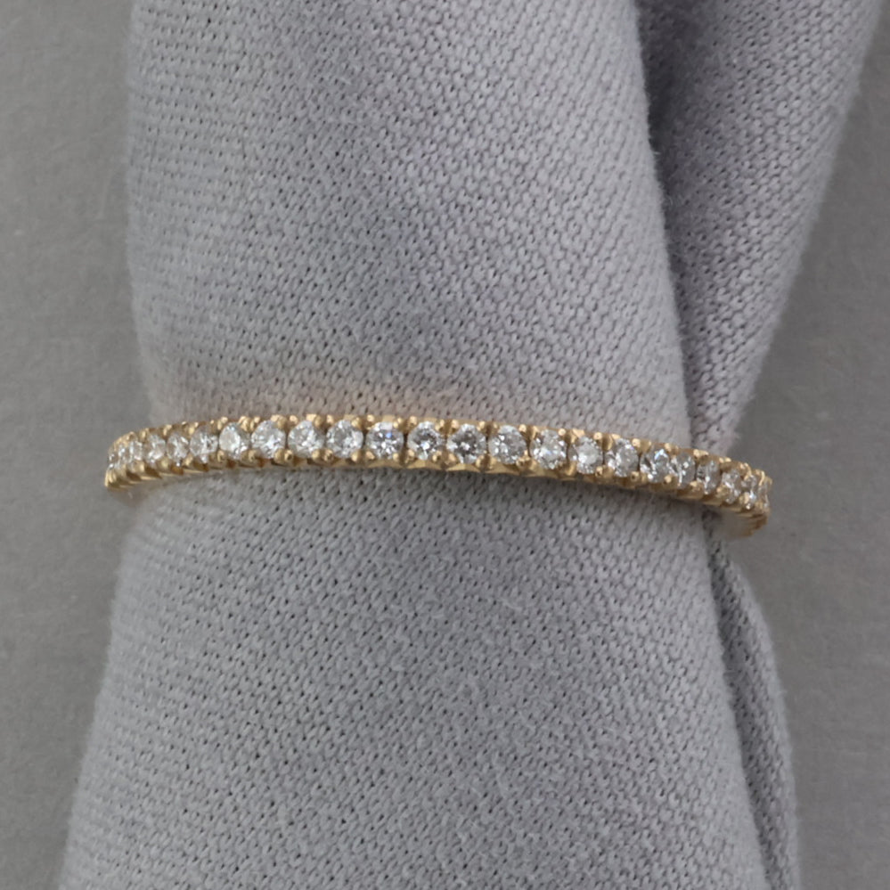 Petite French Set Band in Yellow Gold