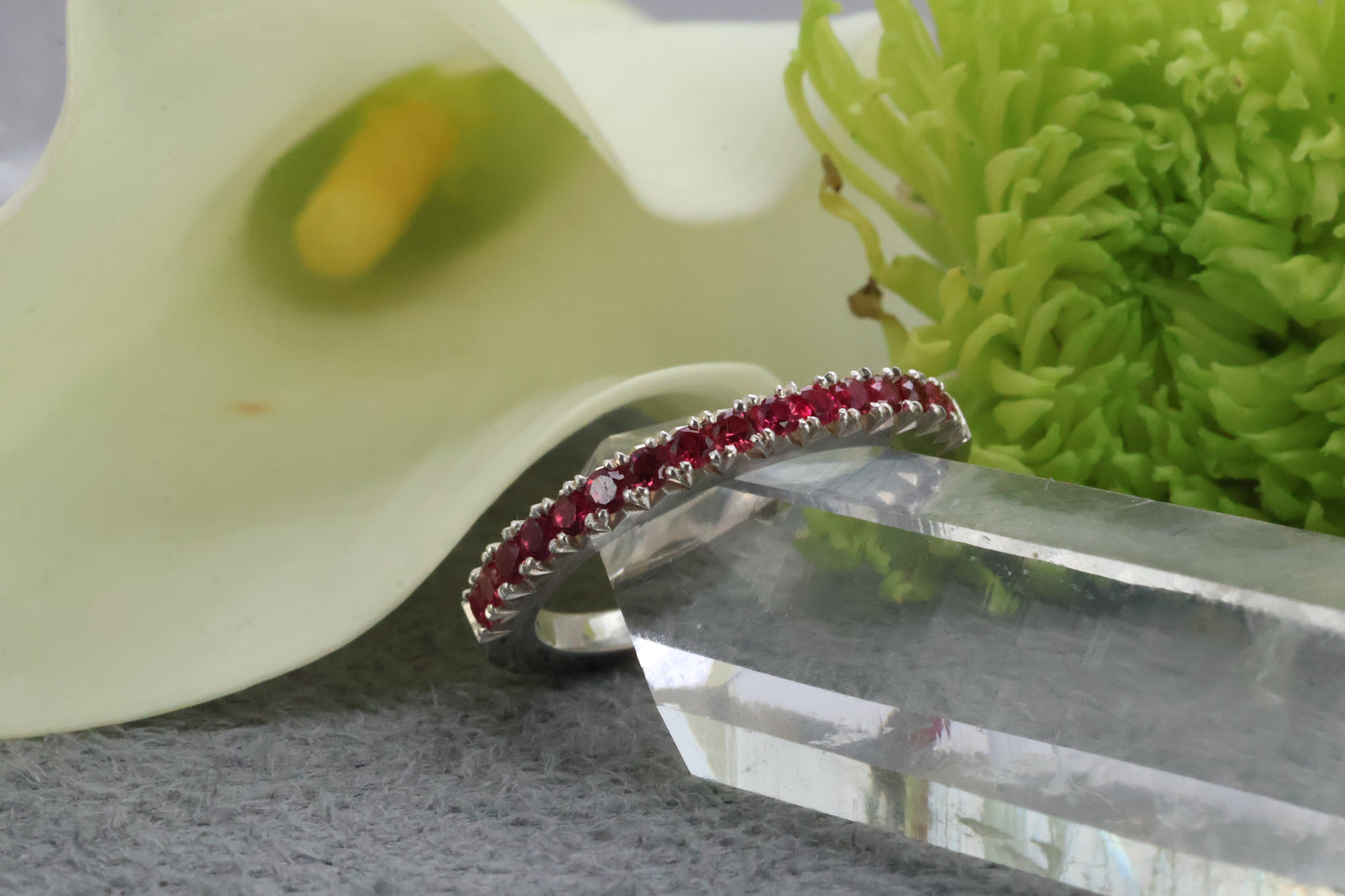 Pink Spinel French Set Ring