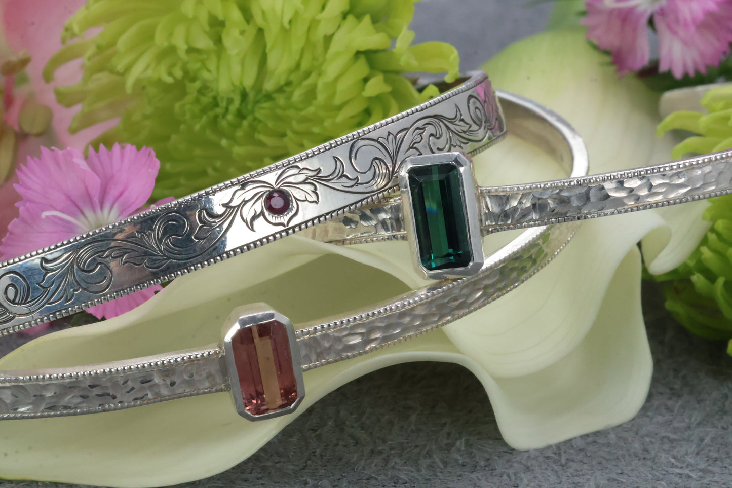 Textured Millgrain Cuff - Imperial Topaz