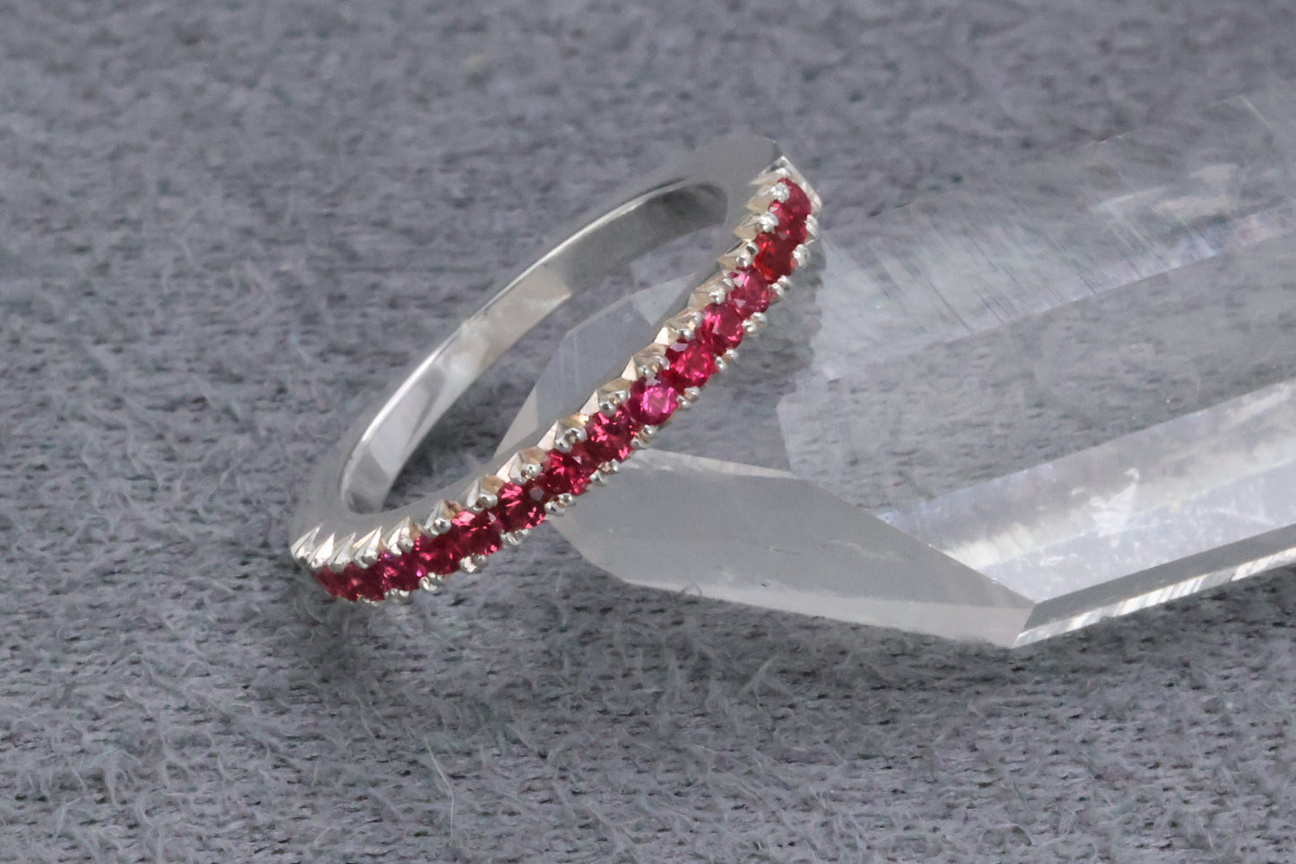 Pink Spinel French Set Ring