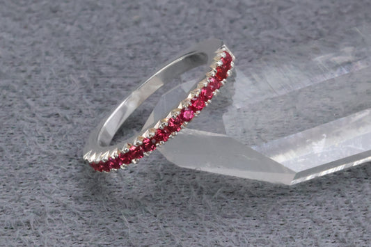 Pink Spinel French Set Ring