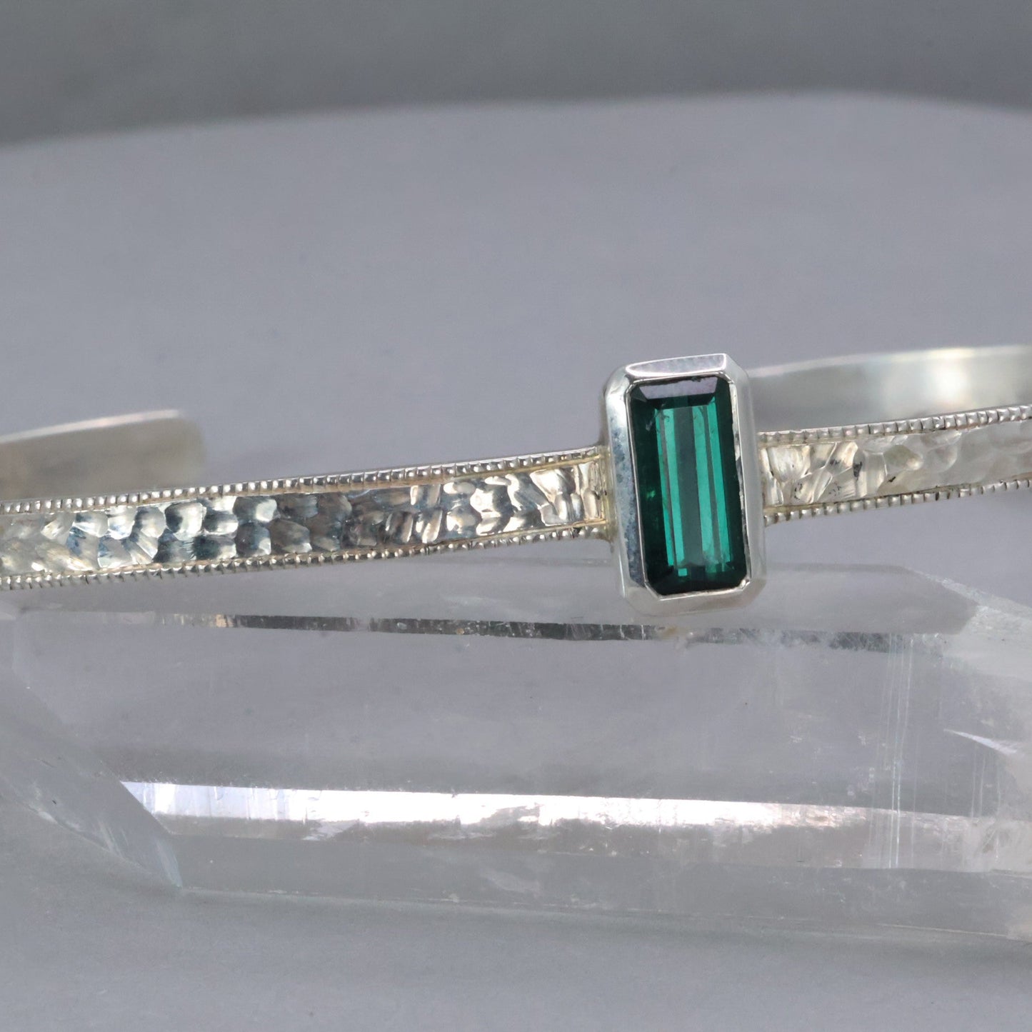 Textured Milgrain Cuff- Tourmaline