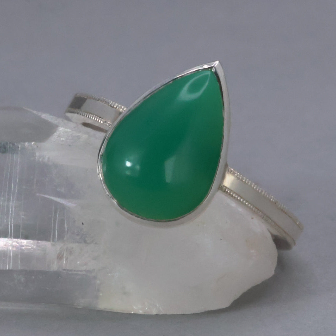 Chrysoprase Bezel Ring